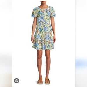 Time&Tru Short sleeve dress - palm